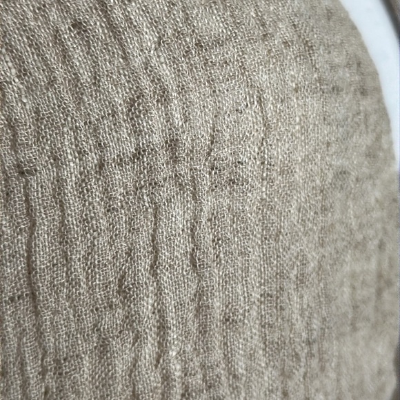 J.Jill Pure Jill Linen Crinkled Tunic Vest Lagenlook Pocket Beach Boho Neutral - Picture 5 of 10